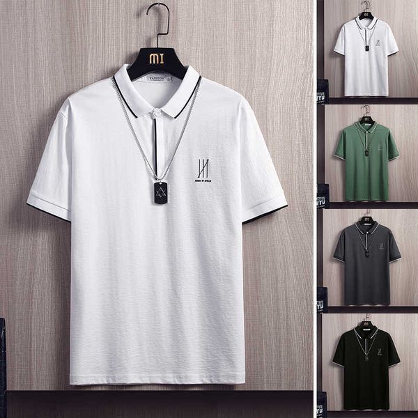 summer men's polo shirt business casual polo shirt men classic stripe lapel short sleeve slim breathable letter shirt 210603, White;black
summer men's polo shirt business casual polo shirt men classic stripe lapel short sleeve slim breathable letter shirt 210603, White;black