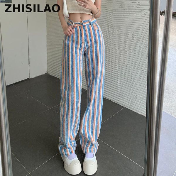 women's jeans zhisilao stripe straight wide leg women plus size vintage boyfriend loose high waist denim pants 2021 streetwear, Blue
women's jeans zhisilao stripe straight wide leg women plus size vintage boyfriend loose high waist denim pants 2021 streetwear, Blue