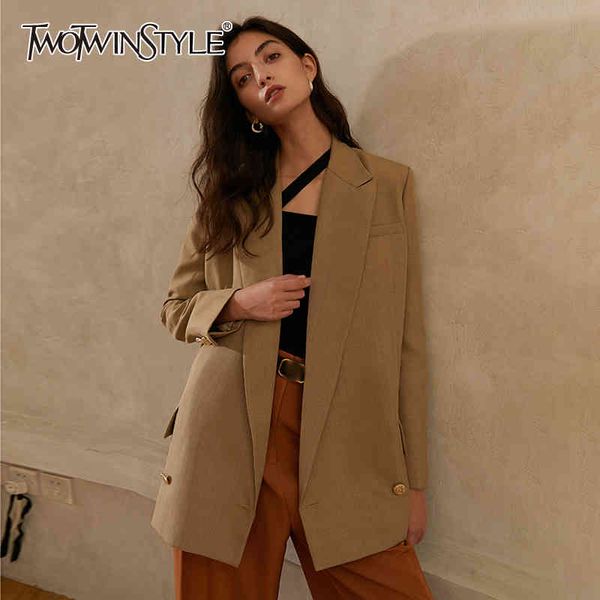 casual khaki blazer for women notched long sleeve large size solid blazers female fashion clothing 210524, White;black
casual khaki blazer for women notched long sleeve large size solid blazers female fashion clothing 210524, White;black