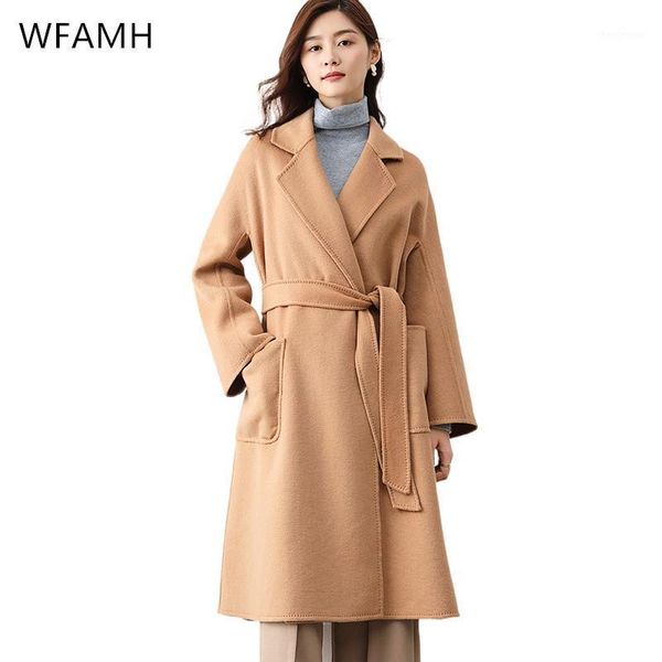 spring and autumn women's fashion simple loose mid-length handmade woolen double-sided cashmere coat pockets sashes wool & blends, Black
spring and autumn women's fashion simple loose mid-length handmade woolen double-sided cashmere coat pockets sashes wool & blends, Black