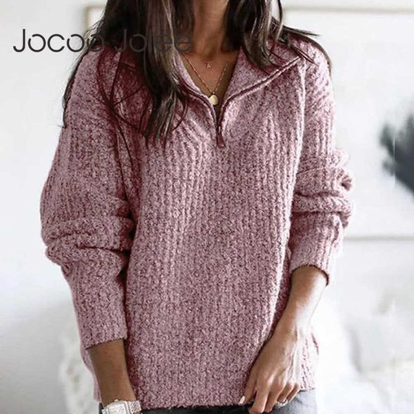 jocoo jolee europe zipper turtleneck sweater vintage solid pullover plus size loose knitted jumpers casual pullover s-5xl 210619, White;black
jocoo jolee europe zipper turtleneck sweater vintage solid pullover plus size loose knitted jumpers casual pullover s-5xl 210619, White;black