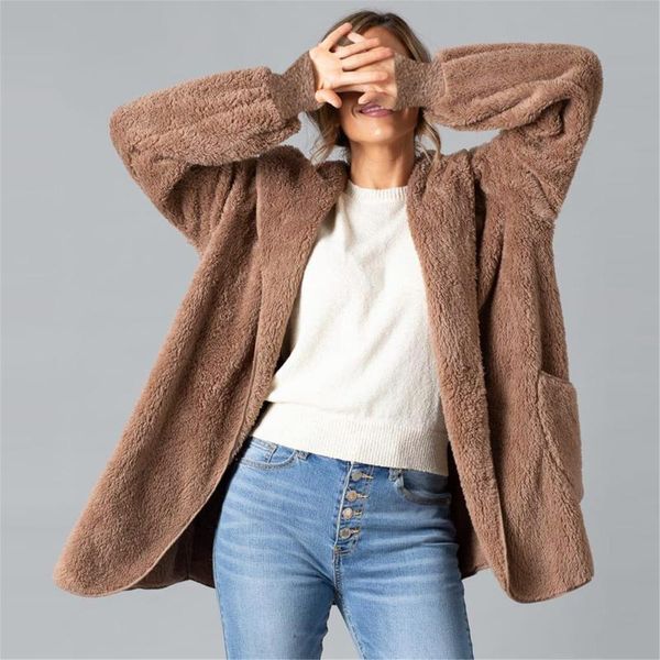 women's jackets hooded solid cardigan loose long sleeve plain female fashion outerwear autumn elegant faux fur 2021 z31, Black;brown
women's jackets hooded solid cardigan loose long sleeve plain female fashion outerwear autumn elegant faux fur 2021 z31, Black;brown