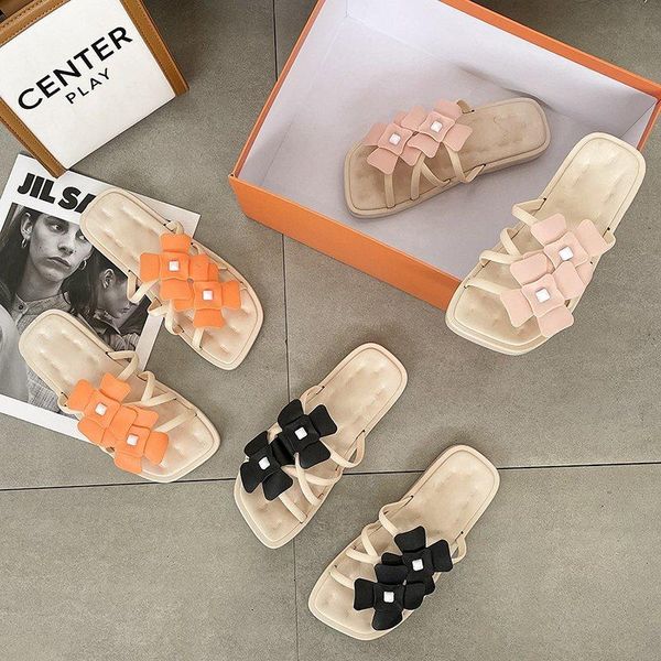 spring summer ladies slippers wild soft bottom sandals home beach women cute flower, Black
spring summer ladies slippers wild soft bottom sandals home beach women cute flower, Black