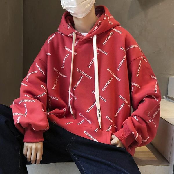 men's hoodies & sweatshirts plush hoodiekorean style trendy loose jacket menprinted pullover fashion hoodie men, Black
men's hoodies & sweatshirts plush hoodiekorean style trendy loose jacket menprinted pullover fashion hoodie men, Black
