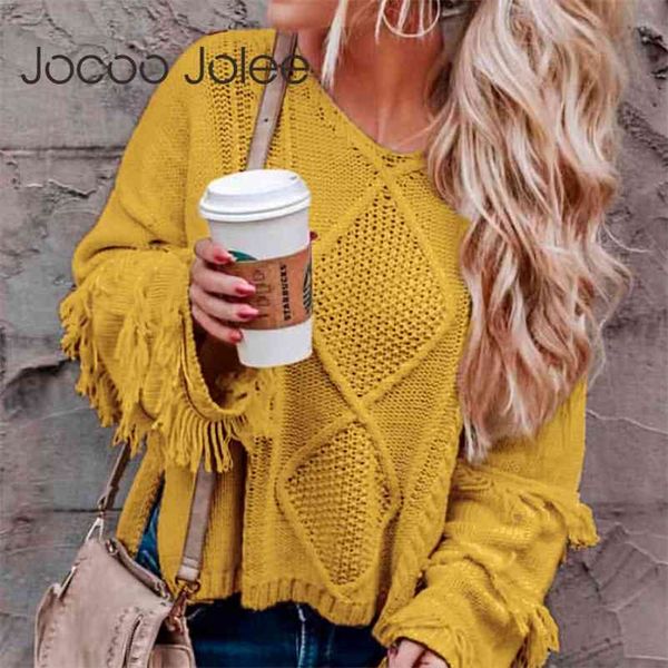 women winter elegant loose sweater long sleeve v neck tassel knitted pullover office lady jumpers solid oversized 210416, White;black
women winter elegant loose sweater long sleeve v neck tassel knitted pullover office lady jumpers solid oversized 210416, White;black