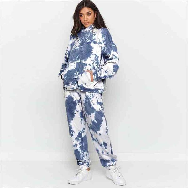 fall winter two pieces women tracksuits blue tie dyeing sports suits long sleeve hoodies with pocket joggers sweatpants set, White
fall winter two pieces women tracksuits blue tie dyeing sports suits long sleeve hoodies with pocket joggers sweatpants set, White
