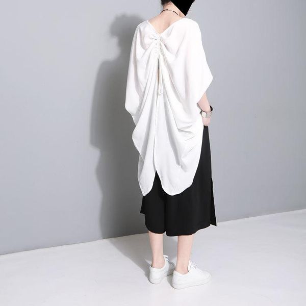 spring women's clothing european and american artistic style drawstring two-wear butterfly bat sleeve women blouses & shirts, White
spring women's clothing european and american artistic style drawstring two-wear butterfly bat sleeve women blouses & shirts, White