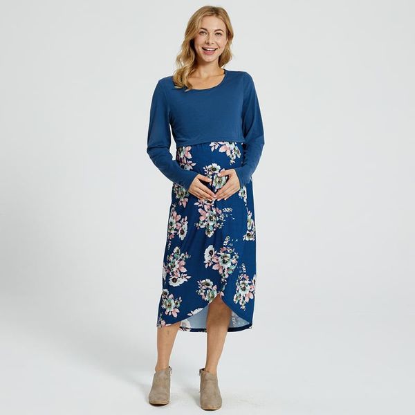patpat 2021 arrivalmaternity round collar floral full print dark blue midi long-sleeve nursing dress maternity dresses, White
patpat 2021 arrivalmaternity round collar floral full print dark blue midi long-sleeve nursing dress maternity dresses, White