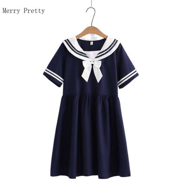 women short sleeve sailor collar bow dresses summer striped knee length a-line sweet style female basic cotton 210526, Black;gray
women short sleeve sailor collar bow dresses summer striped knee length a-line sweet style female basic cotton 210526, Black;gray