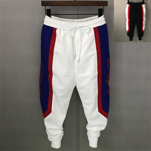 men's pants 2021 spring and summer casual letters pencil korean knitting youth spliced ankled-length trousers middle waist, Black
men's pants 2021 spring and summer casual letters pencil korean knitting youth spliced ankled-length trousers middle waist, Black