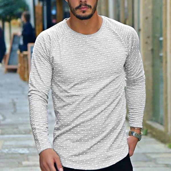 male spring autumn tshirts long sleeve o neck polka dot mens casual designer loose, White;black
male spring autumn tshirts long sleeve o neck polka dot mens casual designer loose, White;black