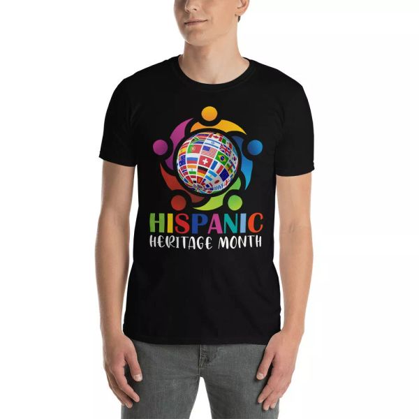 hispanic heritage month for kids all countries flags gifts t-shirt, White;black
hispanic heritage month for kids all countries flags gifts t-shirt, White;black