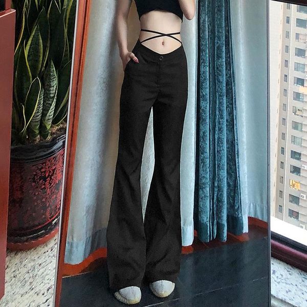 women's pants & capris 2021 summer cross-border fashion solid color slim wide-leg flared, Black;white
women's pants & capris 2021 summer cross-border fashion solid color slim wide-leg flared, Black;white