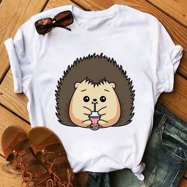 female cute summer women fashion t shirts cartoon hedgehog print short sleeve t-shirt woman loose kawaii tshirts women's, White
female cute summer women fashion t shirts cartoon hedgehog print short sleeve t-shirt woman loose kawaii tshirts women's, White