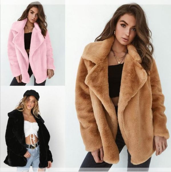 women's fur & faux women winter plush coat soft jackets turn down collar warm outwear casual female pink black light brown coats
women's fur & faux women winter plush coat soft jackets turn down collar warm outwear casual female pink black light brown coats