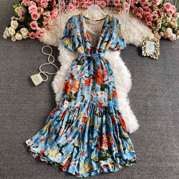 dresses bohemian vacation beach floral printed long dress women v-neck short sleeve high waist ruffle hem vestidos spring summer, Black;gray
dresses bohemian vacation beach floral printed long dress women v-neck short sleeve high waist ruffle hem vestidos spring summer, Black;gray
