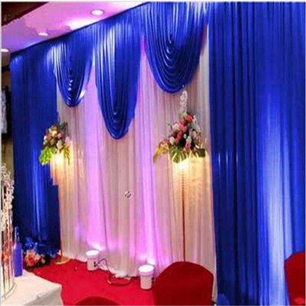 party decoration luxury 3mx6m wedding backdrop with royal blue swag drape and curtain supplies
party decoration luxury 3mx6m wedding backdrop with royal blue swag drape and curtain supplies