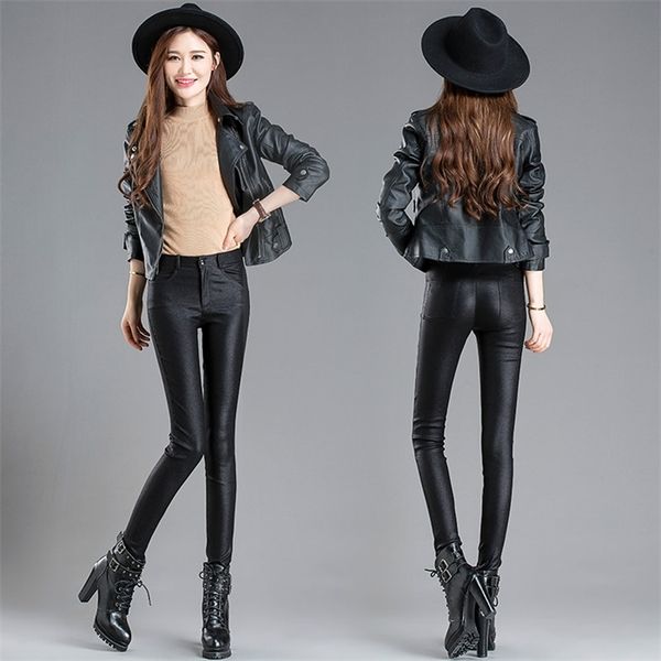 autumn winter warm womens pants dropshipping female pu leather velvet trousers elastic pencil skinny pants womens tight pants, Black
autumn winter warm womens pants dropshipping female pu leather velvet trousers elastic pencil skinny pants womens tight pants, Black