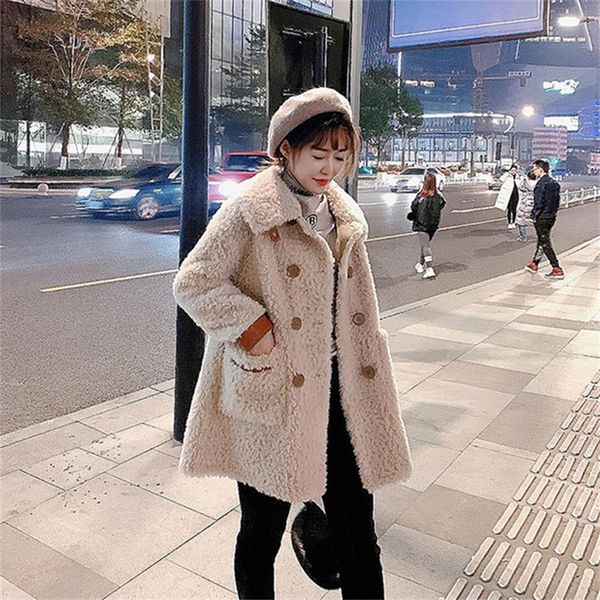 women's wool & blends 2021 autumn and winter women thicken woolen cloth coat loose fur all-in-one mid-length casual female jacket, Black
women's wool & blends 2021 autumn and winter women thicken woolen cloth coat loose fur all-in-one mid-length casual female jacket, Black