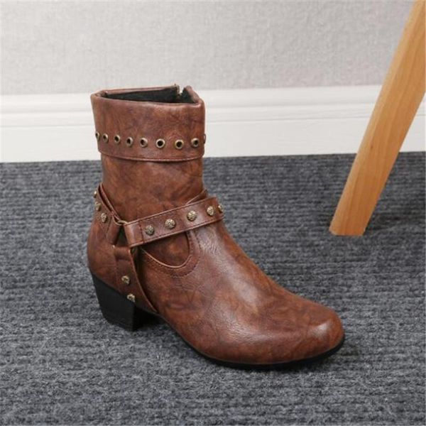 boots 2021 women autumn winter woman mid-calf pu leather round toe shoes low heel rivet cool motorcycle, Black
boots 2021 women autumn winter woman mid-calf pu leather round toe shoes low heel rivet cool motorcycle, Black