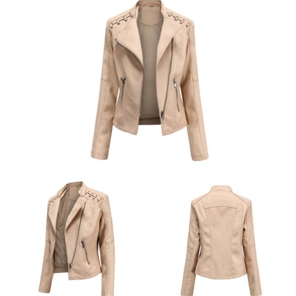 women's leather & faux jacket women 2021 spring autumn fashion long-sleeved slim thin motorcycle clothing pu tide 067, Black
women's leather & faux jacket women 2021 spring autumn fashion long-sleeved slim thin motorcycle clothing pu tide 067, Black