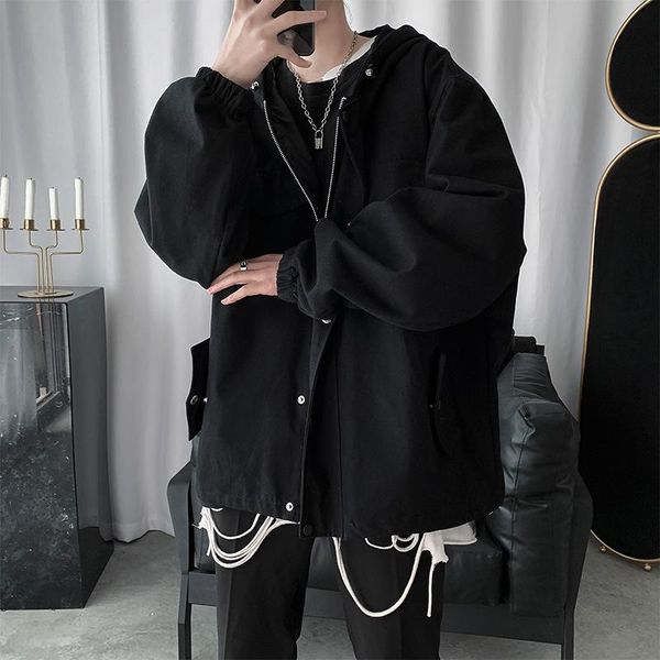 men's jackets hooded cargo outerwear casual black hip hop coats men zipper buttons pockets work streetwear autumn winter male jacket, Black;brown
men's jackets hooded cargo outerwear casual black hip hop coats men zipper buttons pockets work streetwear autumn winter male jacket, Black;brown
