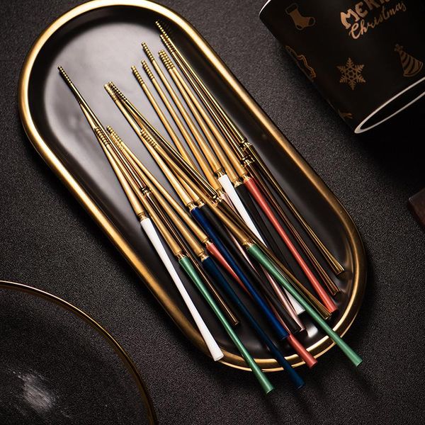 chopsticks originality gold-plated chopstick stainless steel western ins tableware household small waist non-slip 1 pair
chopsticks originality gold-plated chopstick stainless steel western ins tableware household small waist non-slip 1 pair