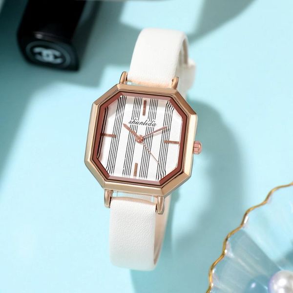 wristwatches ladies watch casual fashion dress clock octagonal dial vertical stripe face gift, Slivery;brown
wristwatches ladies watch casual fashion dress clock octagonal dial vertical stripe face gift, Slivery;brown