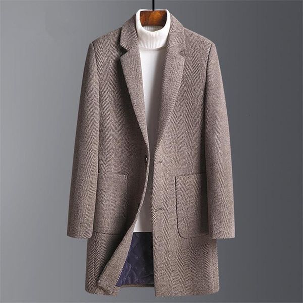 Men's Wool & Blends Autumn and Winter Woolen Coat Slim Mid-length Trench Thick Jacket Z0FI, Black
Men's Wool & Blends Autumn and Winter Woolen Coat Slim Mid-length Trench Thick Jacket Z0FI, Black