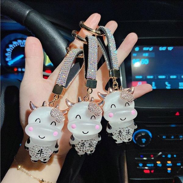 keychains korean cute diamond rope cow keychain resin cox ox lucky mascot bag pendant car keyring year gift, Silver
keychains korean cute diamond rope cow keychain resin cox ox lucky mascot bag pendant car keyring year gift, Silver