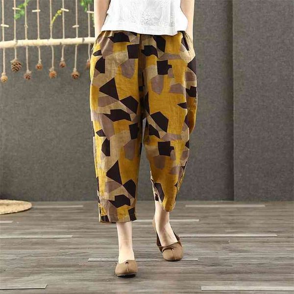 f&je spring summer women pants plus size elastic waist geometric cotton linen harem vintage print loose wide leg d44 210925, Black;white
f&je spring summer women pants plus size elastic waist geometric cotton linen harem vintage print loose wide leg d44 210925, Black;white