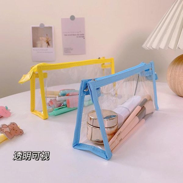 cosmetic bags & cases large capacity pencil case transparent pvc school pen supplies bag concise waterproof pencils pouch stationery mo147
cosmetic bags & cases large capacity pencil case transparent pvc school pen supplies bag concise waterproof pencils pouch stationery mo147