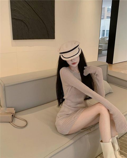 casual dresses knitted dress women's spring and autumn 2021 net red thin section with waist closing long sleeve hip wrap, Black;gray
casual dresses knitted dress women's spring and autumn 2021 net red thin section with waist closing long sleeve hip wrap, Black;gray