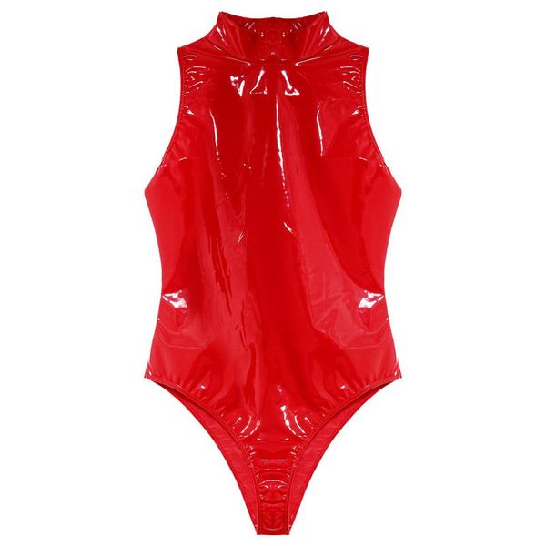 one-piece suits womens high cut bodysuit zipper back mock neck wet look patent leather catsuit clubwear rave bar tight jumpsuit for stage sh
one-piece suits womens high cut bodysuit zipper back mock neck wet look patent leather catsuit clubwear rave bar tight jumpsuit for stage sh