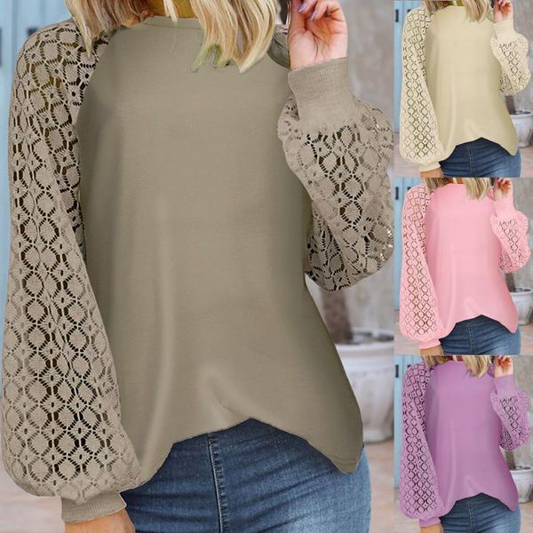 women's blouses & shirts long sleeve round neck pullover lace casual loose shirt t-shirt floral out short, White
women's blouses & shirts long sleeve round neck pullover lace casual loose shirt t-shirt floral out short, White