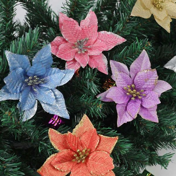 10pcs glitter artificial flowers merry christmas ornaments tree decorations for home xmas year wedding party decor decorative & wreaths
10pcs glitter artificial flowers merry christmas ornaments tree decorations for home xmas year wedding party decor decorative & wreaths