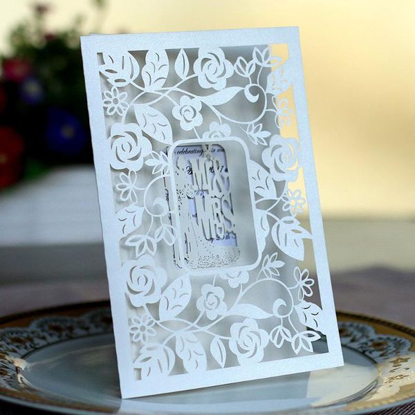 greeting cards 10cs bride groom flower carved pattern wedding invitation card laser cut kit with inner sheet envelope supply
greeting cards 10cs bride groom flower carved pattern wedding invitation card laser cut kit with inner sheet envelope supply