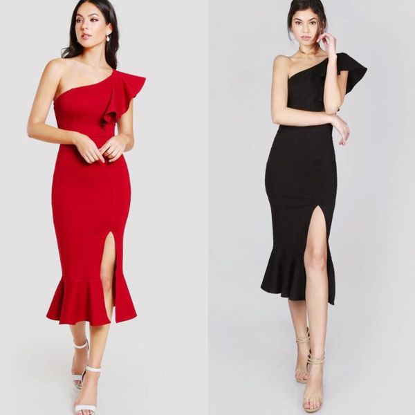 casual dresses black ruffle fluted hem sleeveless one shoulder 2021 elastic mid length clubware bandage dress, Black;gray
casual dresses black ruffle fluted hem sleeveless one shoulder 2021 elastic mid length clubware bandage dress, Black;gray