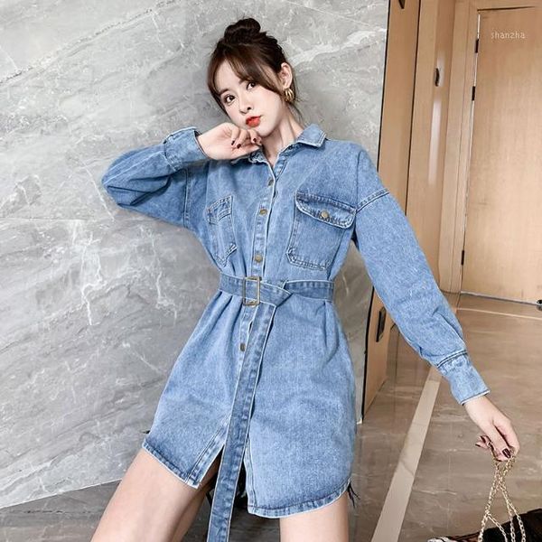 women's jackets denim shirt skirt spring and autumn all-match mid-length korean-style jacket1 dzbt, Black;brown
women's jackets denim shirt skirt spring and autumn all-match mid-length korean-style jacket1 dzbt, Black;brown