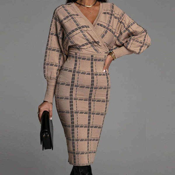 women double v neck backless party dress elegant batwing sleeve slim bodycon dresses fashion casual plaid office lady dress y1204, Black;gray
women double v neck backless party dress elegant batwing sleeve slim bodycon dresses fashion casual plaid office lady dress y1204, Black;gray