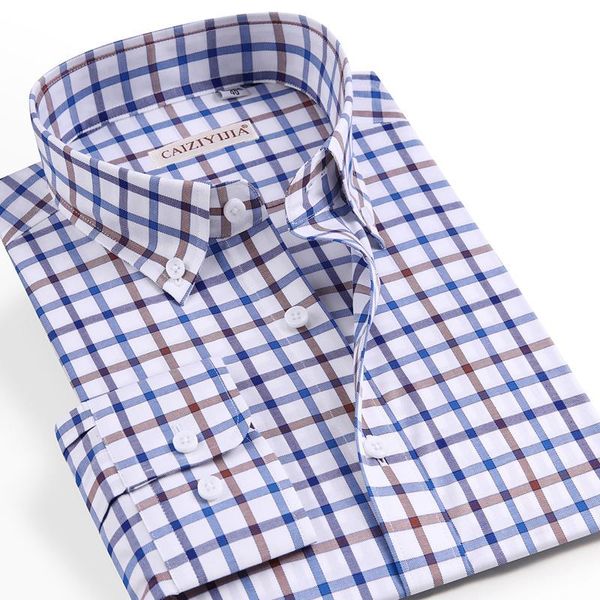 men's casual shirts pure 100% cotton plaid for men high grade business long sleeve checked shirt mens comfortable office formal work, White;black
men's casual shirts pure 100% cotton plaid for men high grade business long sleeve checked shirt mens comfortable office formal work, White;black