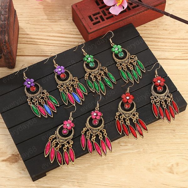 women multilayer flower round alloy drop earring jewelry crystal retro ethnic bohemian earrings, Silver
women multilayer flower round alloy drop earring jewelry crystal retro ethnic bohemian earrings, Silver
