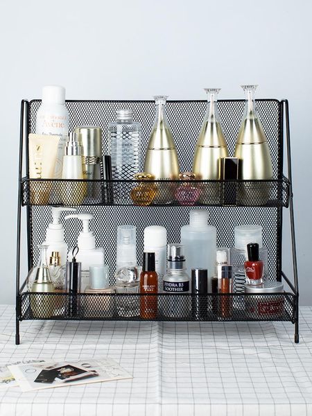 cosmetics storage box, washing table, table double skin care products shelf, iron dressing bags
cosmetics storage box, washing table, table double skin care products shelf, iron dressing bags