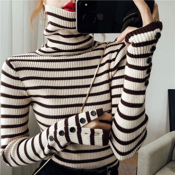 women's sweaters the bottoming shirt sweater inner wear net red high-neck striped knit korean version of slim long-sleeved, White;black
women's sweaters the bottoming shirt sweater inner wear net red high-neck striped knit korean version of slim long-sleeved, White;black