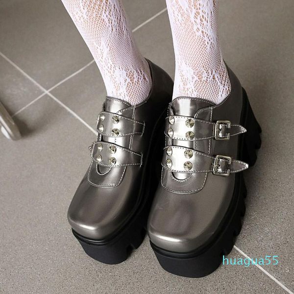 dress shoes women pumps autumn casual girl platform 2021 punk rivet solid color ankle buckle cool slip on thick high heels female shoe 8440, Black
dress shoes women pumps autumn casual girl platform 2021 punk rivet solid color ankle buckle cool slip on thick high heels female shoe 8440, Black