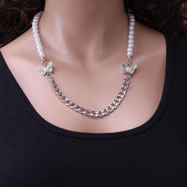 pendant necklaces korean version of pearl stainless steel necklace for men and women 2021 fashion simple color butterfly accessories, Silver
pendant necklaces korean version of pearl stainless steel necklace for men and women 2021 fashion simple color butterfly accessories, Silver