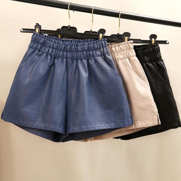 woman pu leather loose shorts high waist summer female fashion black casual wide leg elastic pockets short pants bottoms women's, White;black
woman pu leather loose shorts high waist summer female fashion black casual wide leg elastic pockets short pants bottoms women's, White;black