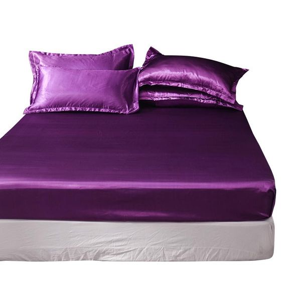 sheets & sets purple 100% satin silk bed sheet luxury women mattress cover with elastic band high-end solid color ice fitted 1pc
sheets & sets purple 100% satin silk bed sheet luxury women mattress cover with elastic band high-end solid color ice fitted 1pc
