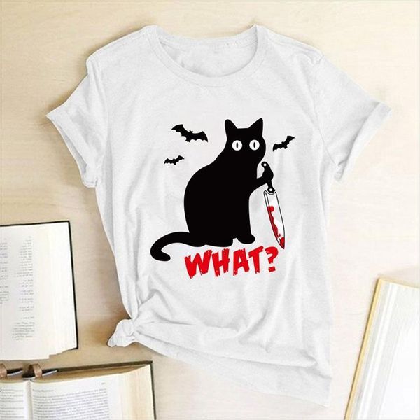 cat knife and women funny men t shirt womens girl halloween tees femme camisetas verano chemise, White;black
cat knife and women funny men t shirt womens girl halloween tees femme camisetas verano chemise, White;black