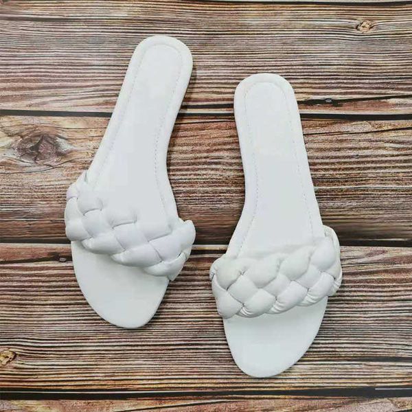 women sandals new weave flat with female summer shoes round toe solid fashion slip on sandalias de las mujeres y0721, Black
women sandals new weave flat with female summer shoes round toe solid fashion slip on sandalias de las mujeres y0721, Black